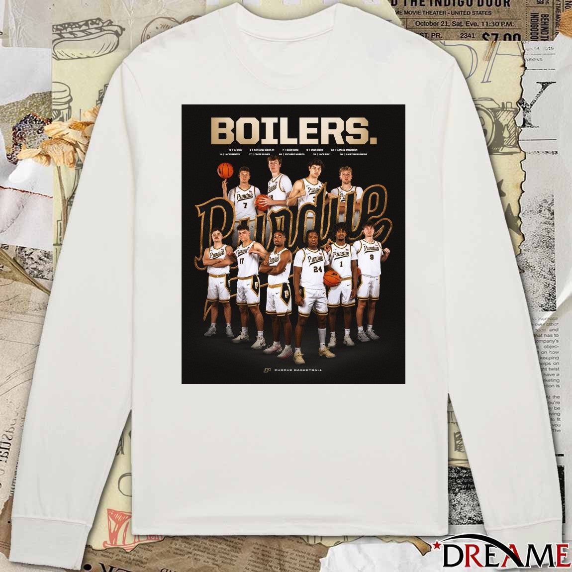 Purdue Boilermakers Men’s Basketball Locked In 2026 Team Poster t-shirt