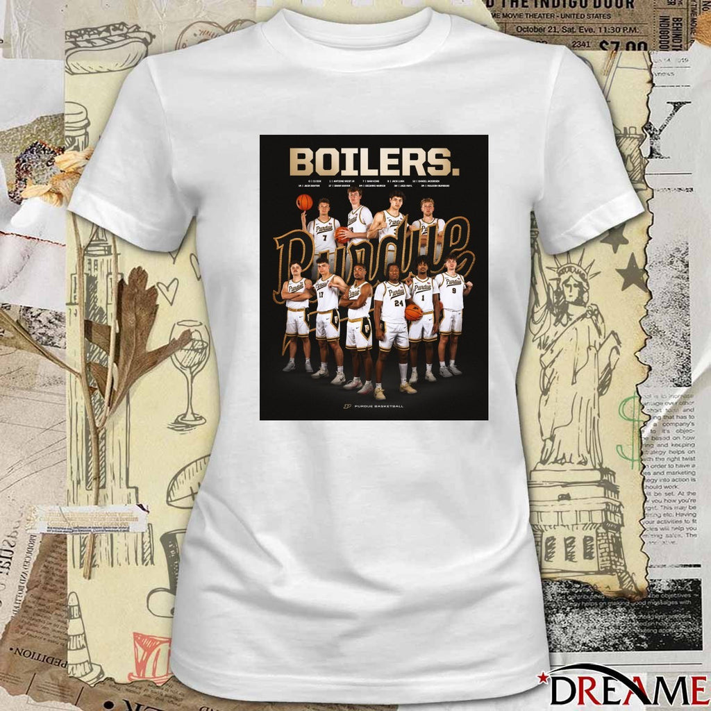 Purdue Boilermakers Men’s Basketball Locked In 2026 Team Poster t-shirt