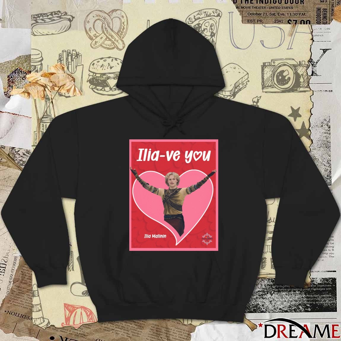 Quadruple The Love Ilia-ve You Ilia Malinin Milan Cortina t-shirt