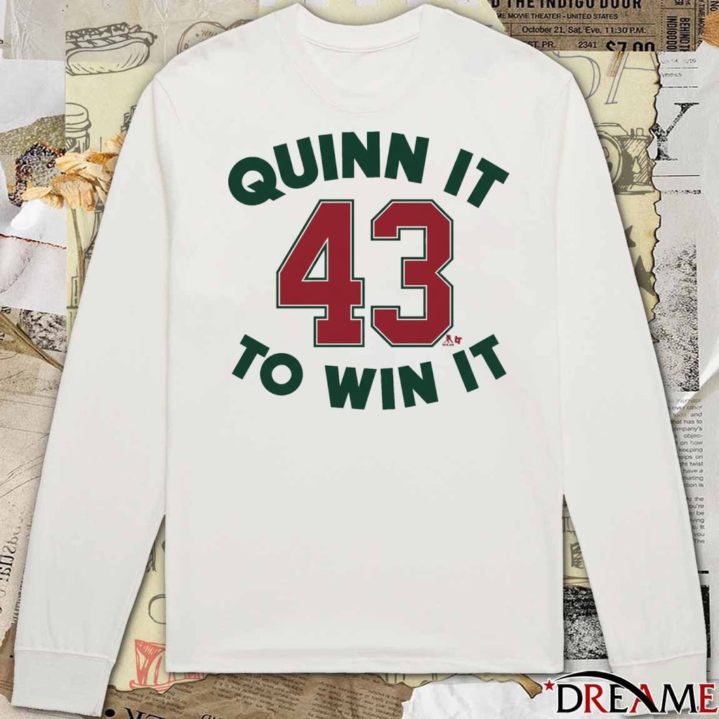 Quinn Hughes Quinn It To Win It 43 Minnesota Wild Hockey t-shirt