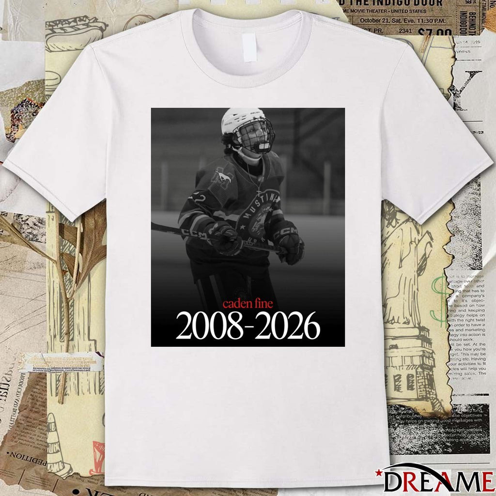 RIP Caden Fine 2008-2026 Southern Alberta Mustangs Poster t-shirt