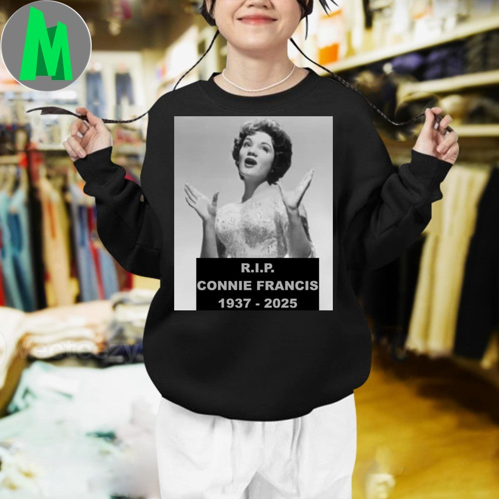 RIP Connie Francis 1937-2025 Memorial Mugshot Graphic Shirt