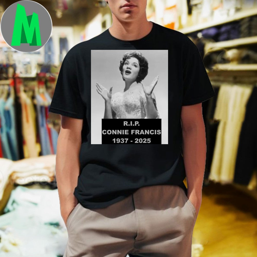 RIP Connie Francis 1937-2025 Memorial Mugshot Graphic Shirt