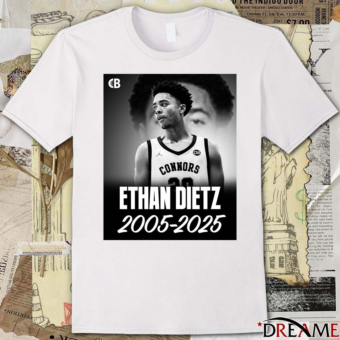 RIP Ethan Dietz 2005 – 2025 Basketball Player At Connors State College In Oklahoma t-shirt