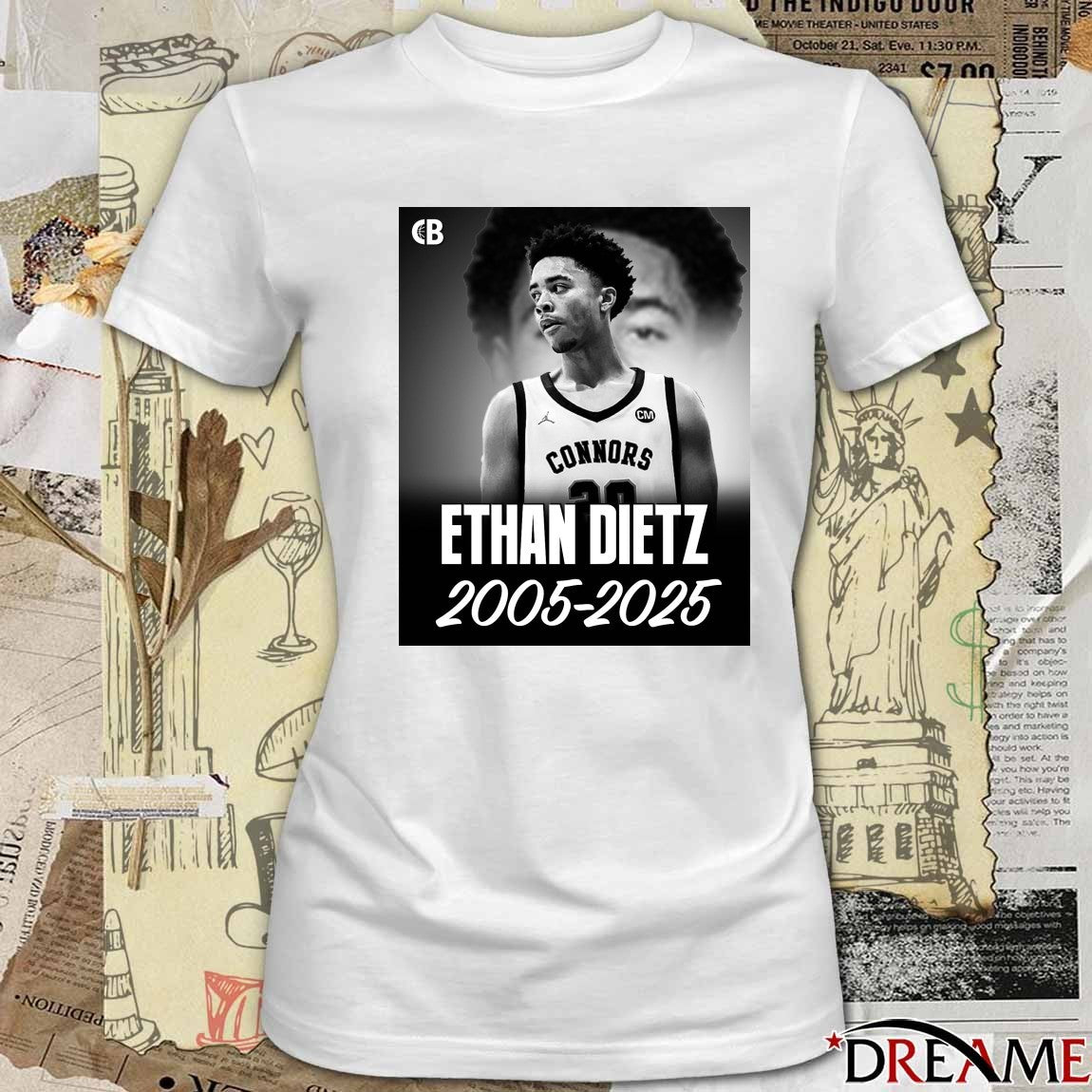 RIP Ethan Dietz 2005 – 2025 Basketball Player At Connors State College In Oklahoma t-shirt