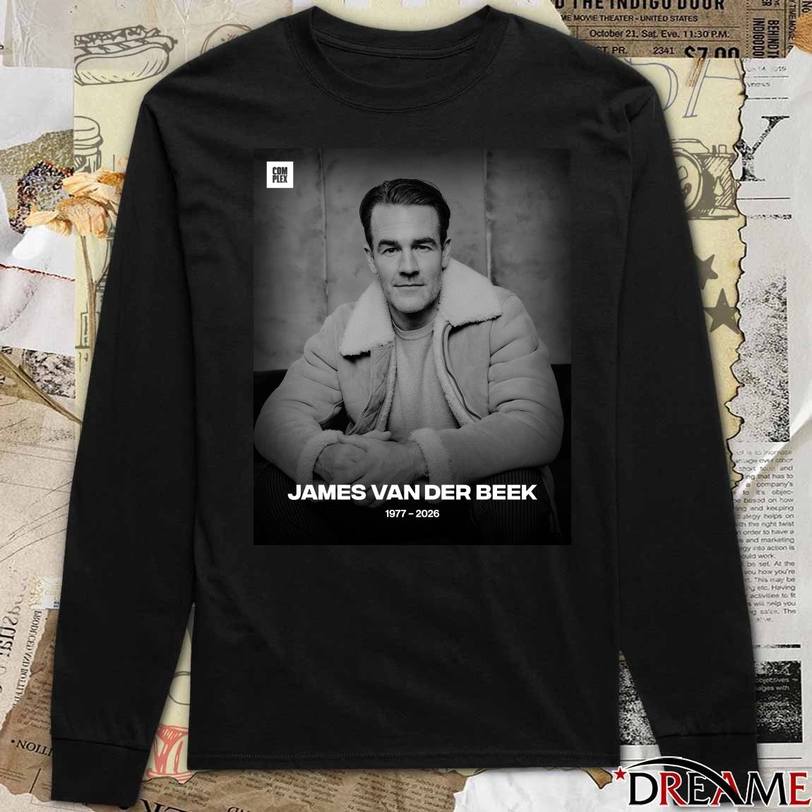RIP James Van Der Beek Dawson’s Creek 1977 – 2026 Poster t-shirt