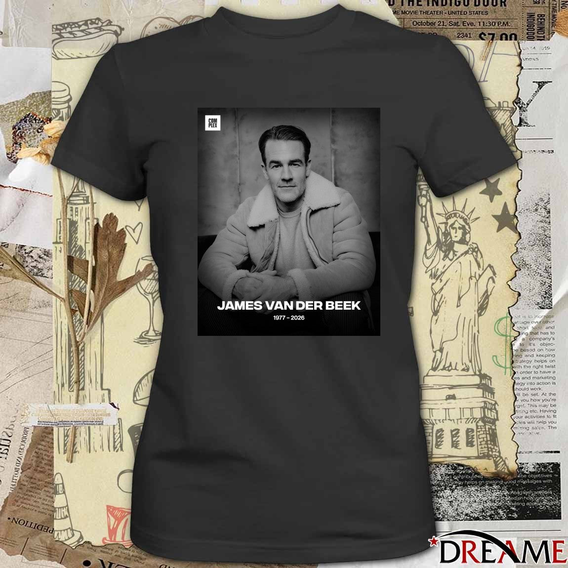 RIP James Van Der Beek Dawson’s Creek 1977 – 2026 Poster t-shirt