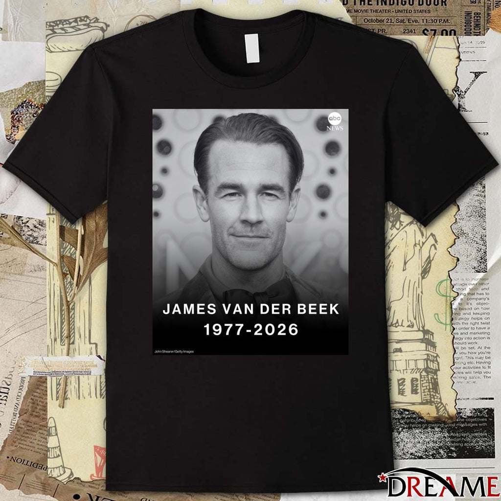 RIP James Van Der Beek Dawson’s Creek and Varsity Blues 1977 – 2026 Poster t-shirt