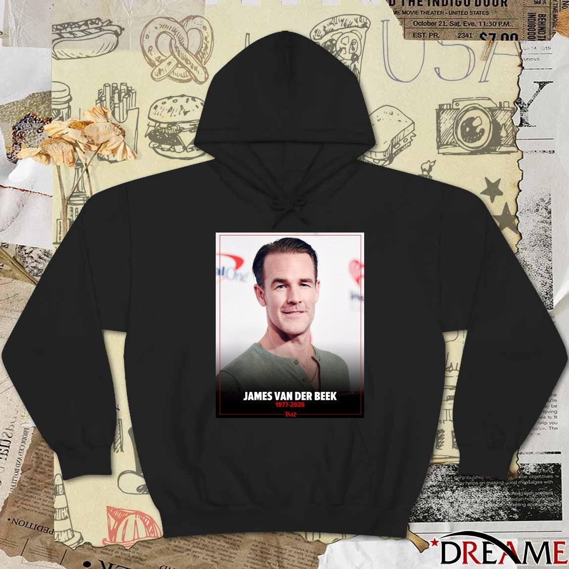 RIP James Van Der Beek Has Died 1977 – 2026 TMZ Poster t-shirt