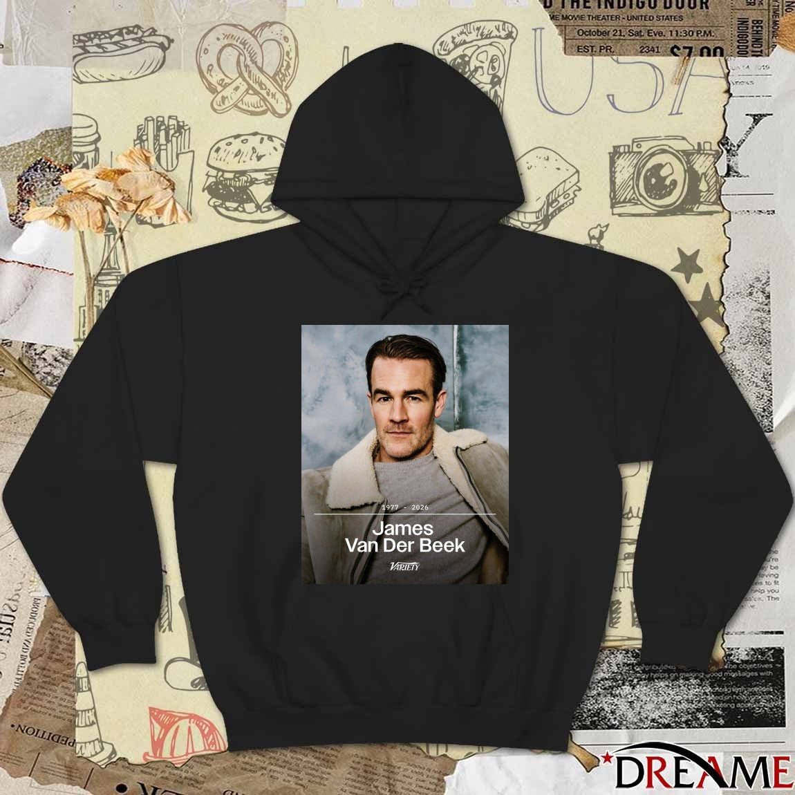 RIP James Van Der Beek Has Died 1977 – 2026 Variety Poster t-shirt