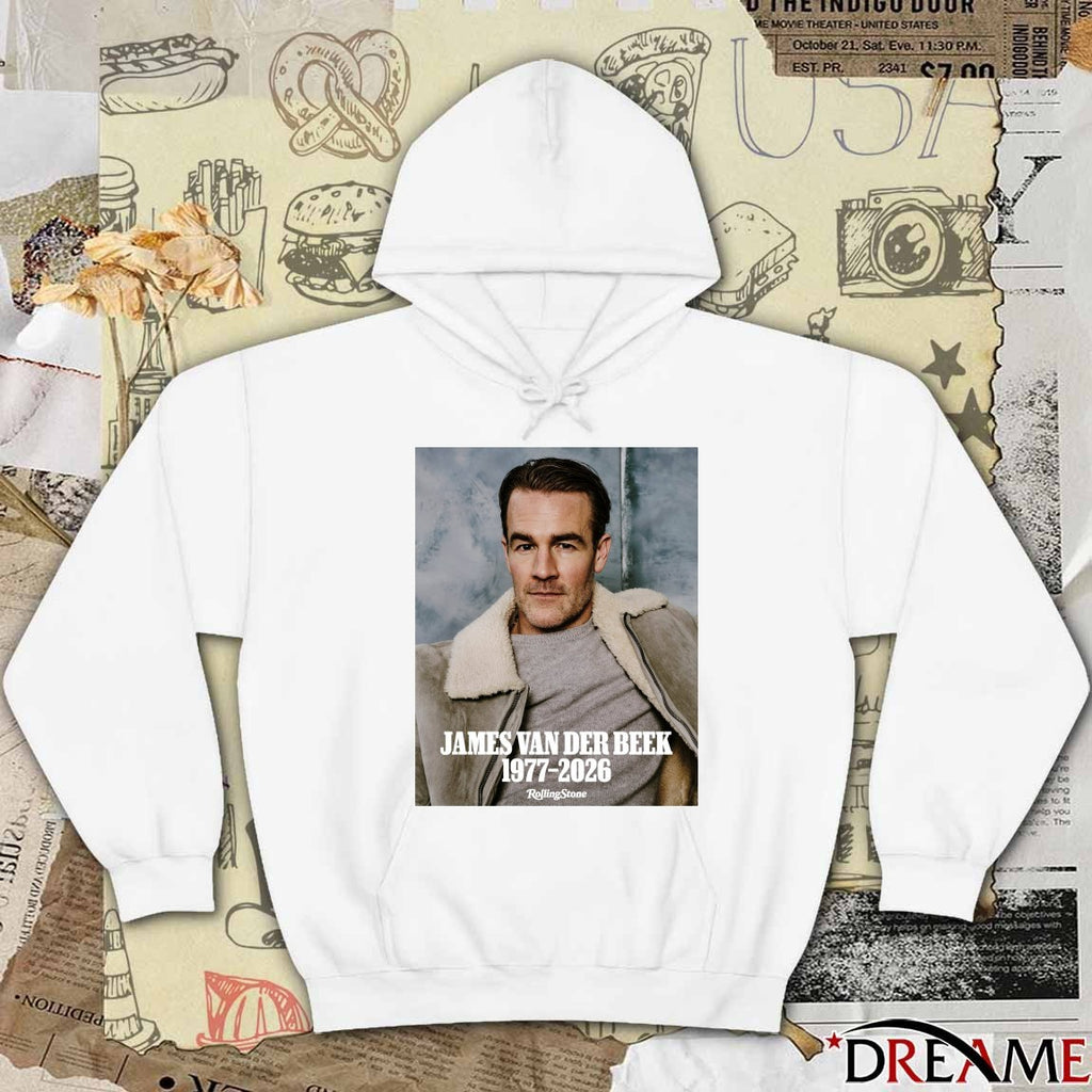RIP James Van Der Beek Has Died At Age 48 1978 – 2026 Rolling Stone Poster t-shirt