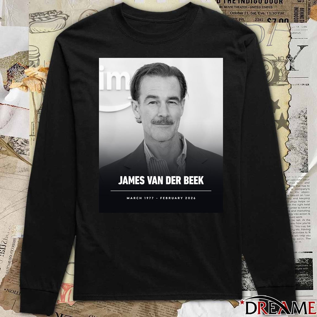 RIP James Van Der Beek March 1977 – February 2026 TMZ Poster t-shirt