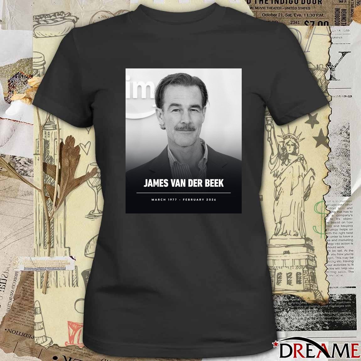 RIP James Van Der Beek March 1977 – February 2026 TMZ Poster t-shirt
