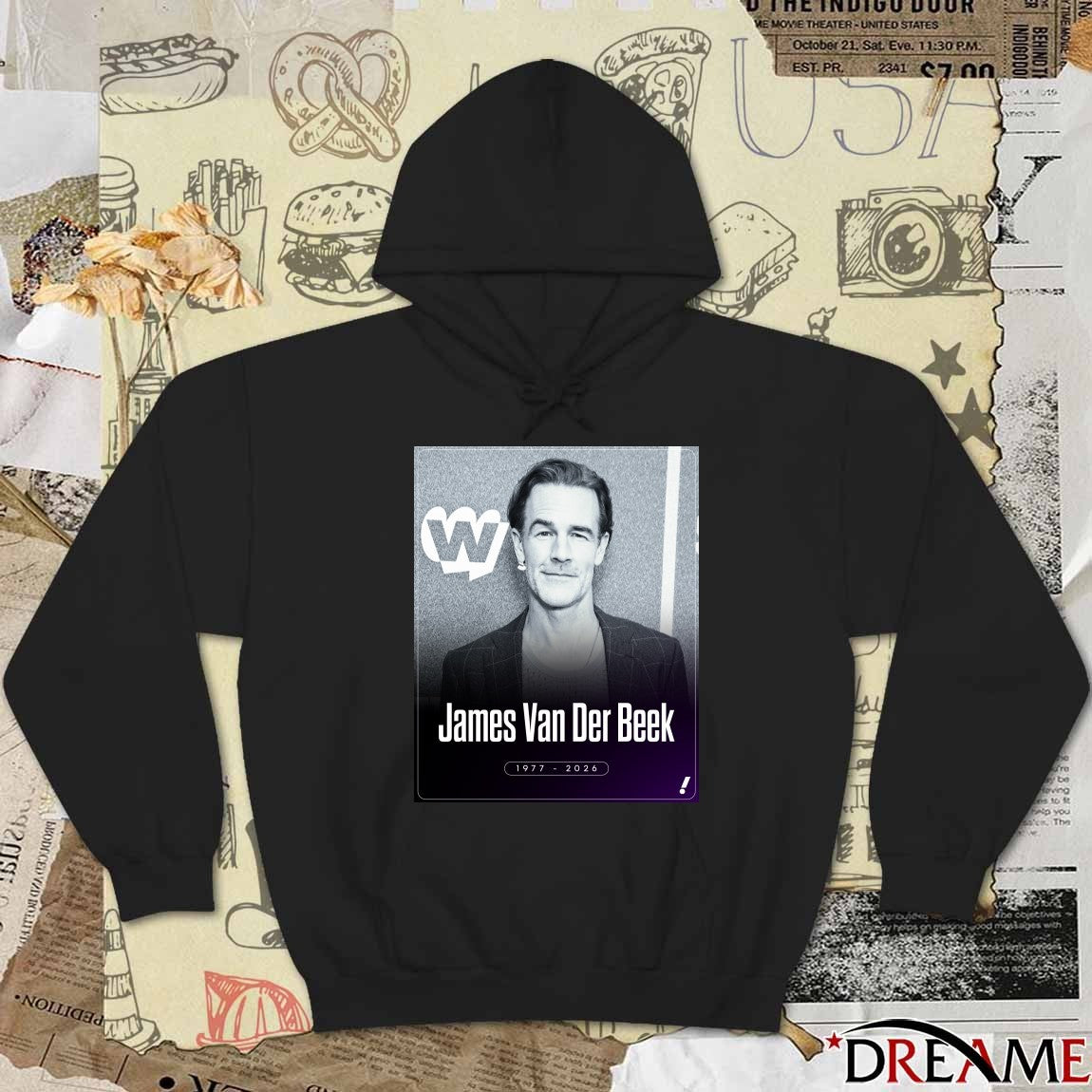 RIP James Van Der Beek Star Of The Movie Varsity Blues Has Passed Away 1977 – 2026 Poster t-shirt