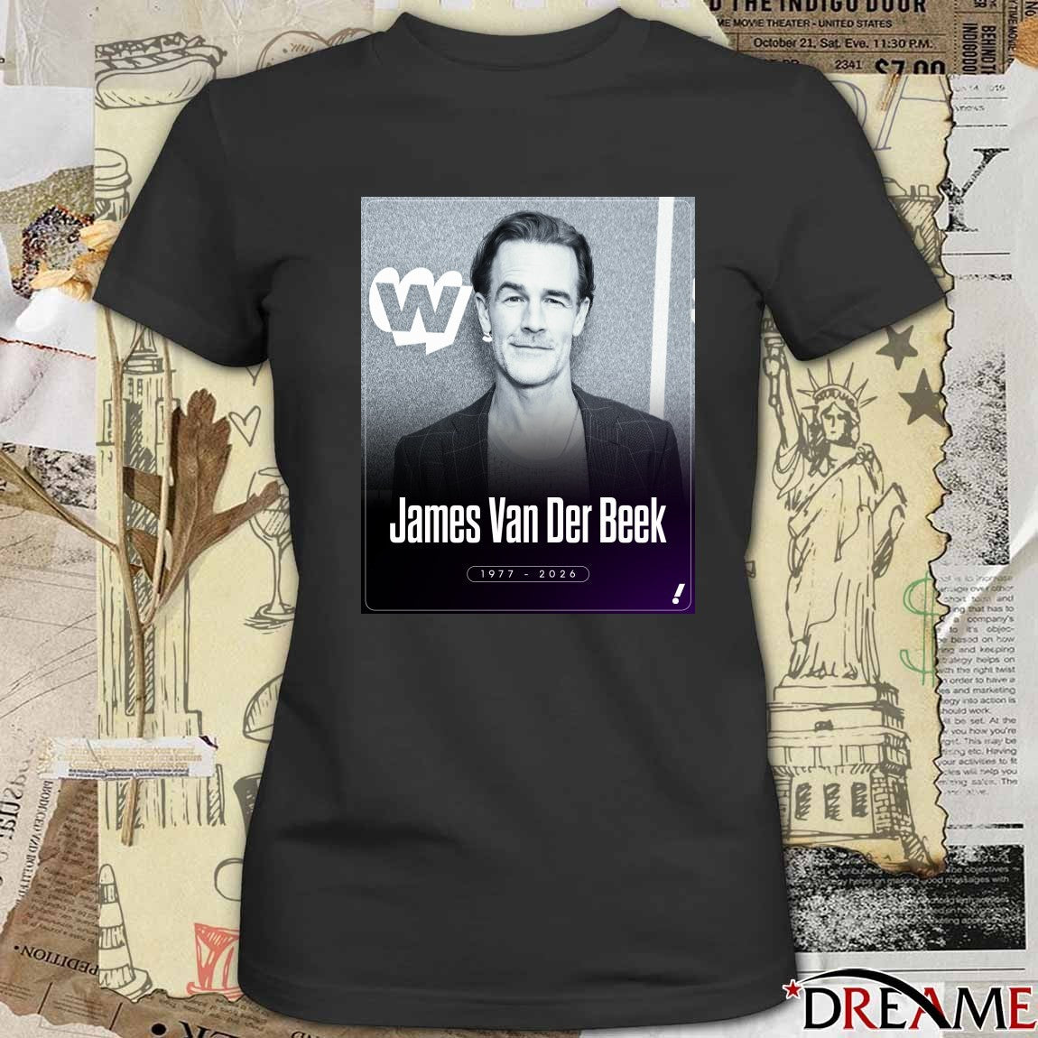 RIP James Van Der Beek Star Of The Movie Varsity Blues Has Passed Away 1977 – 2026 Poster t-shirt