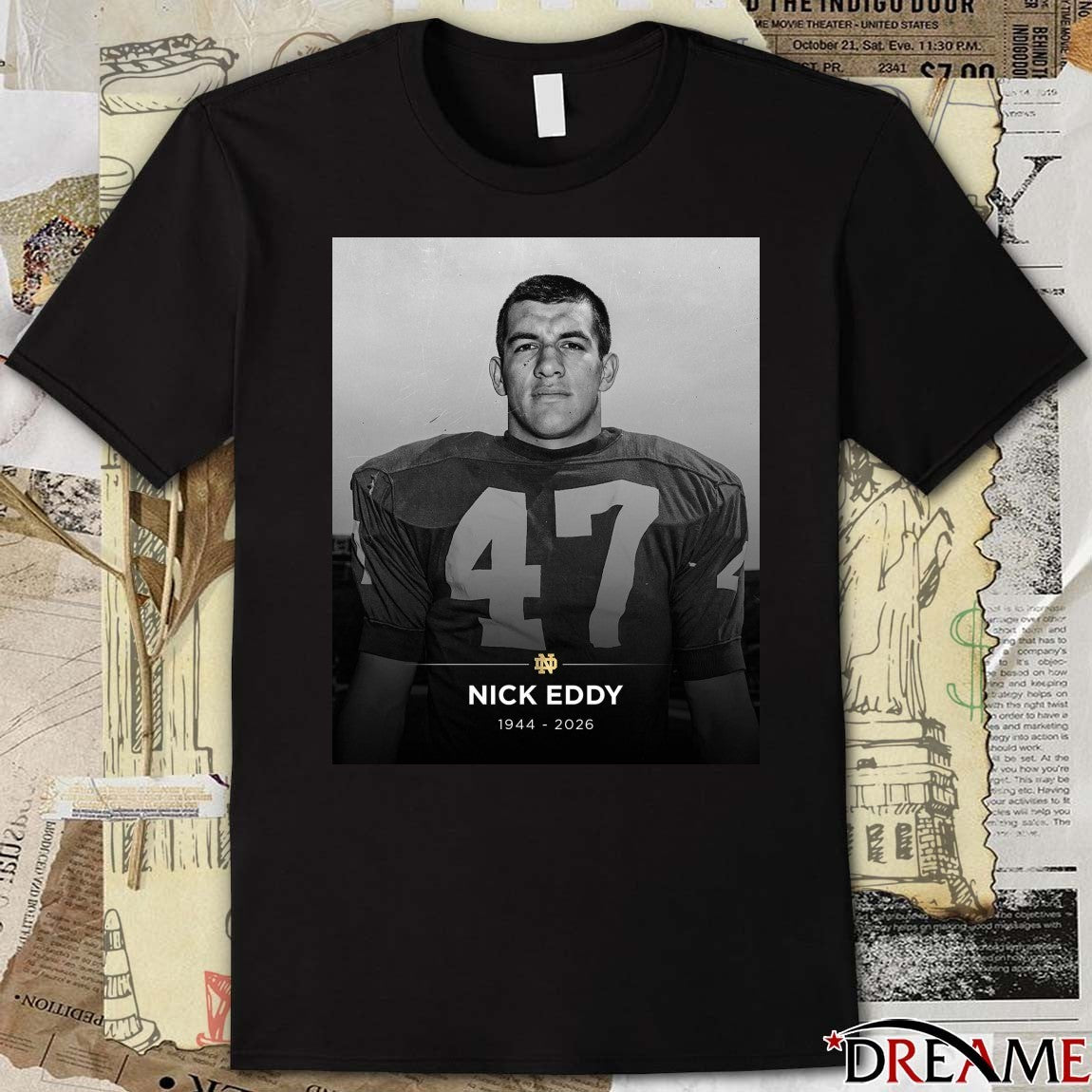 RIP Nick Eddy 1944 – 2026 Notre Dame Football Poster t-shirt