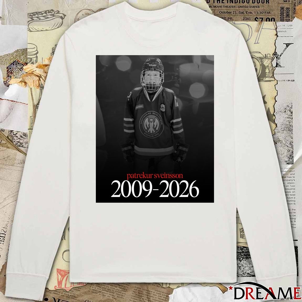 RIP Patrekur Sveinsson 2009 – 2026 PuckEmpire Poster t-shirt