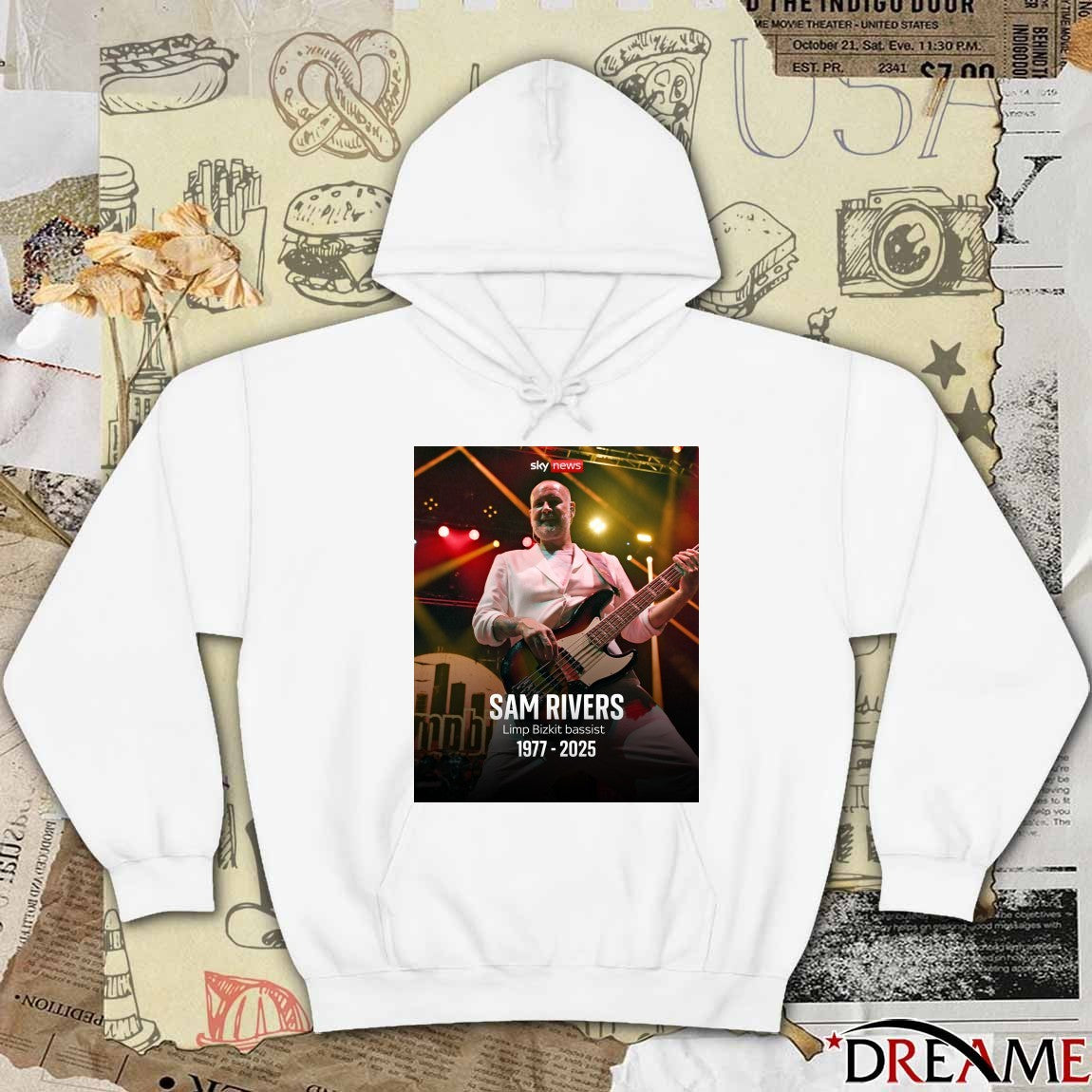 RIP Sam Rivers Limp Bizkit Bassist 1977 – 2025 Sky News Poster t-shirt