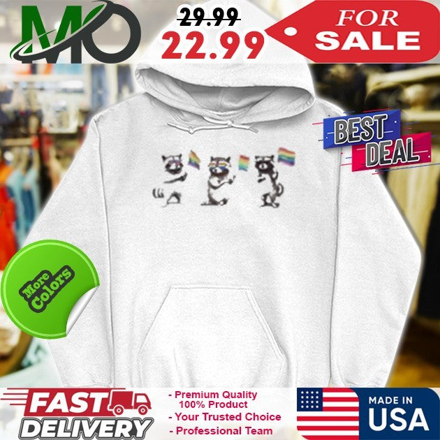Raccoon Gay Pride LGBTQ+ Graphic Shirt