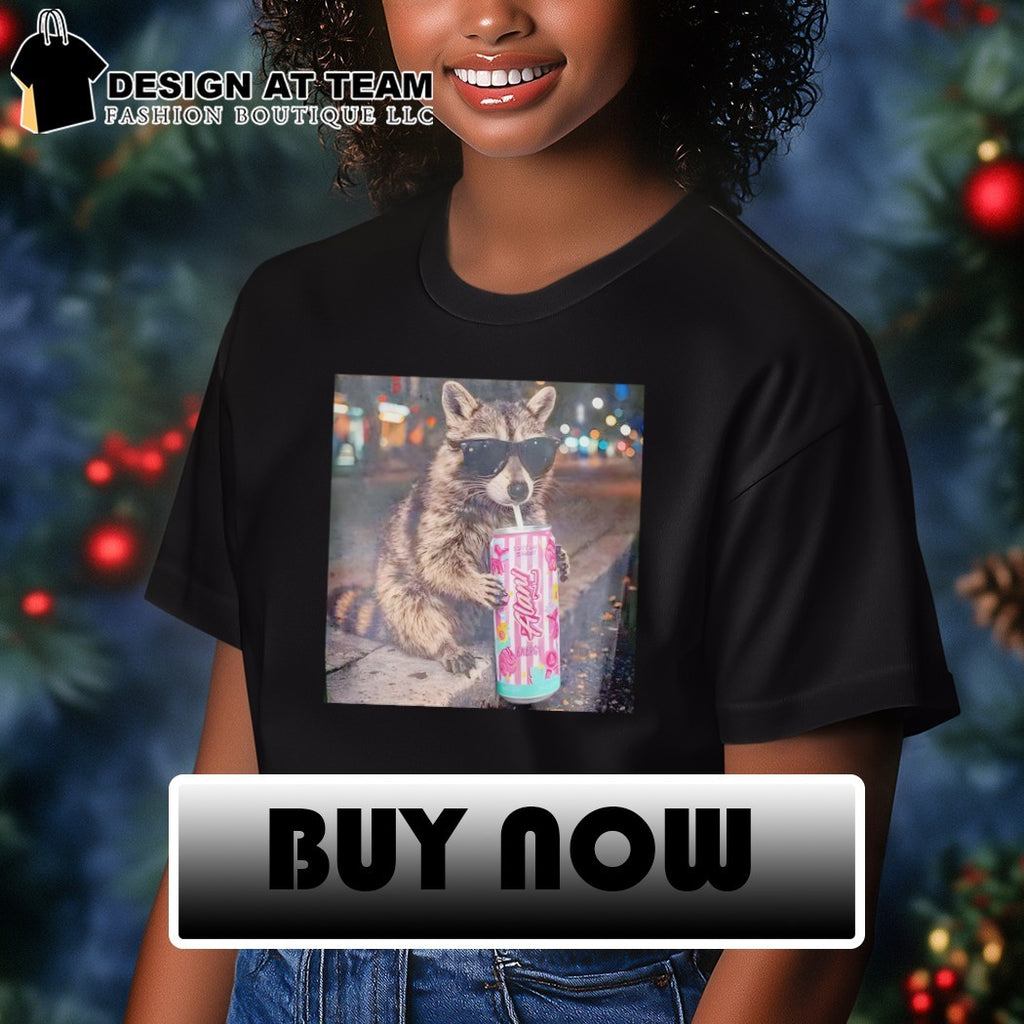 Raccoon energy drink lover meme shirt