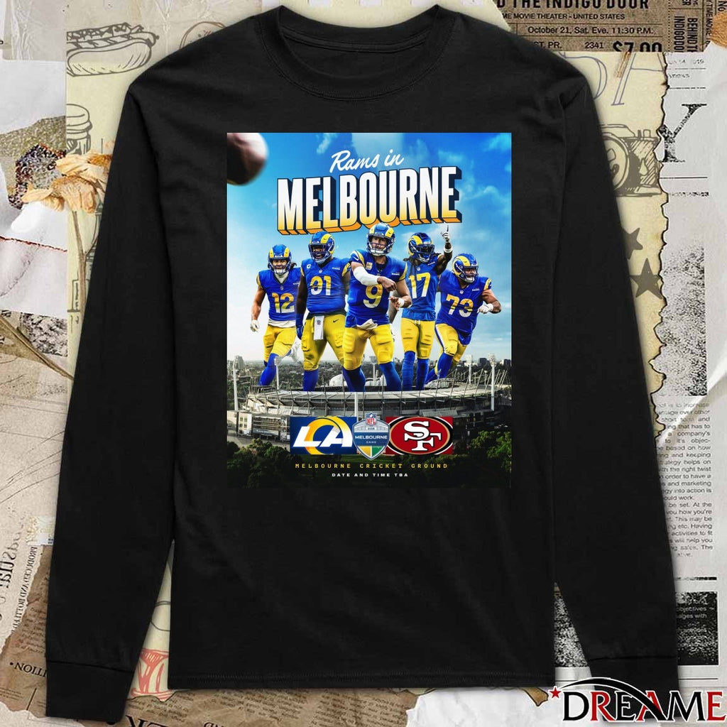 Rams Is Melbourne Los Angeles Vs San Francisco Melbourne Cricket Ground Poster t-shirt