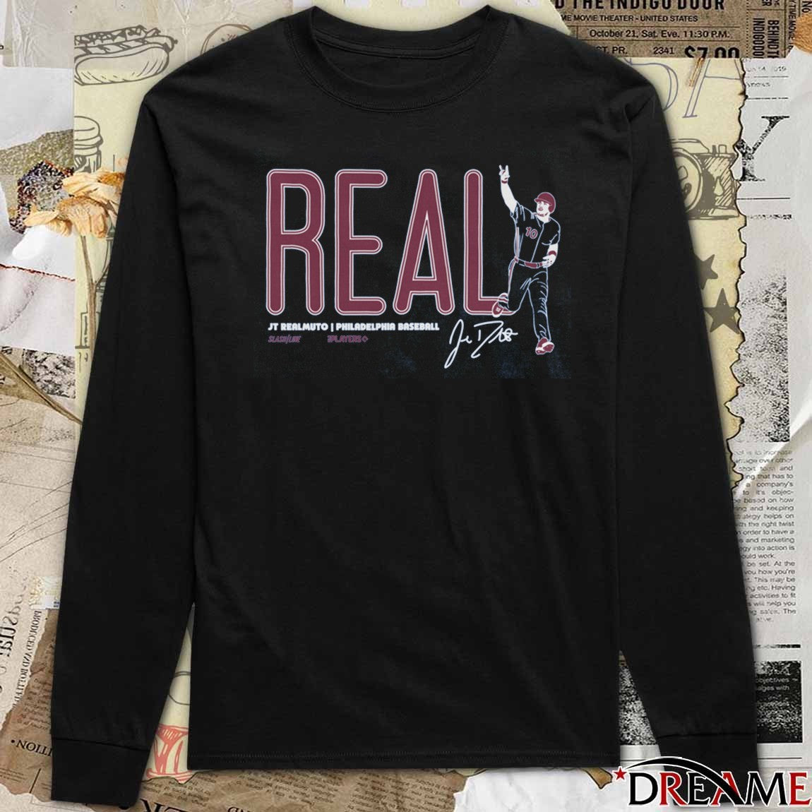 Real JT Realmuto Philadelphia Phillies MLB Slash Line Signature t-shirt