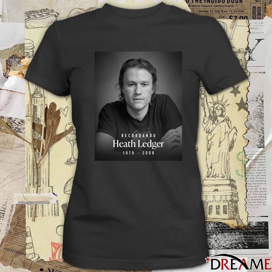 Recordando Heath Ledger 1979 – 2008 Poster t-shirt