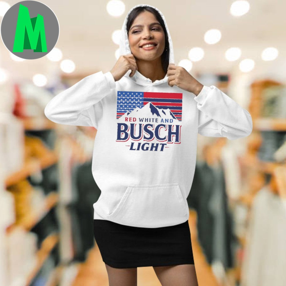 Red White and Busch Light 4th of July Shirt