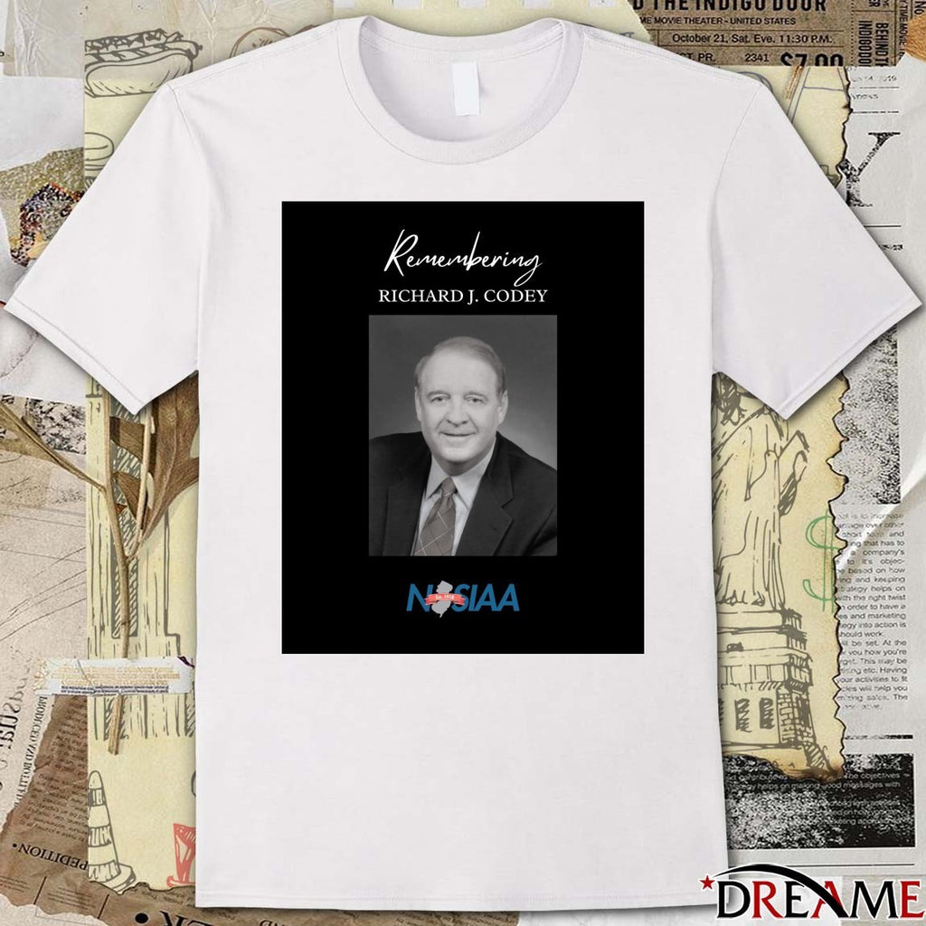 Remembering former New Jersey Governor Richard J. Codey NJSIAA Poster t-shirt