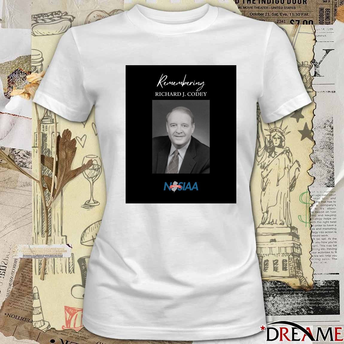 Remembering former New Jersey Governor Richard J. Codey NJSIAA Poster t-shirt