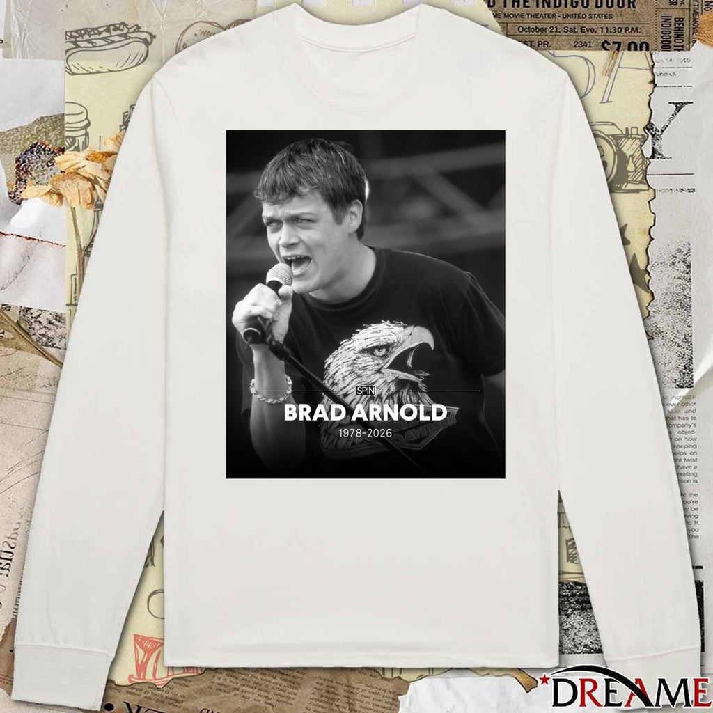 Rest In Peace Brad Arnold 1978-2026 Spin Poster t-shirt