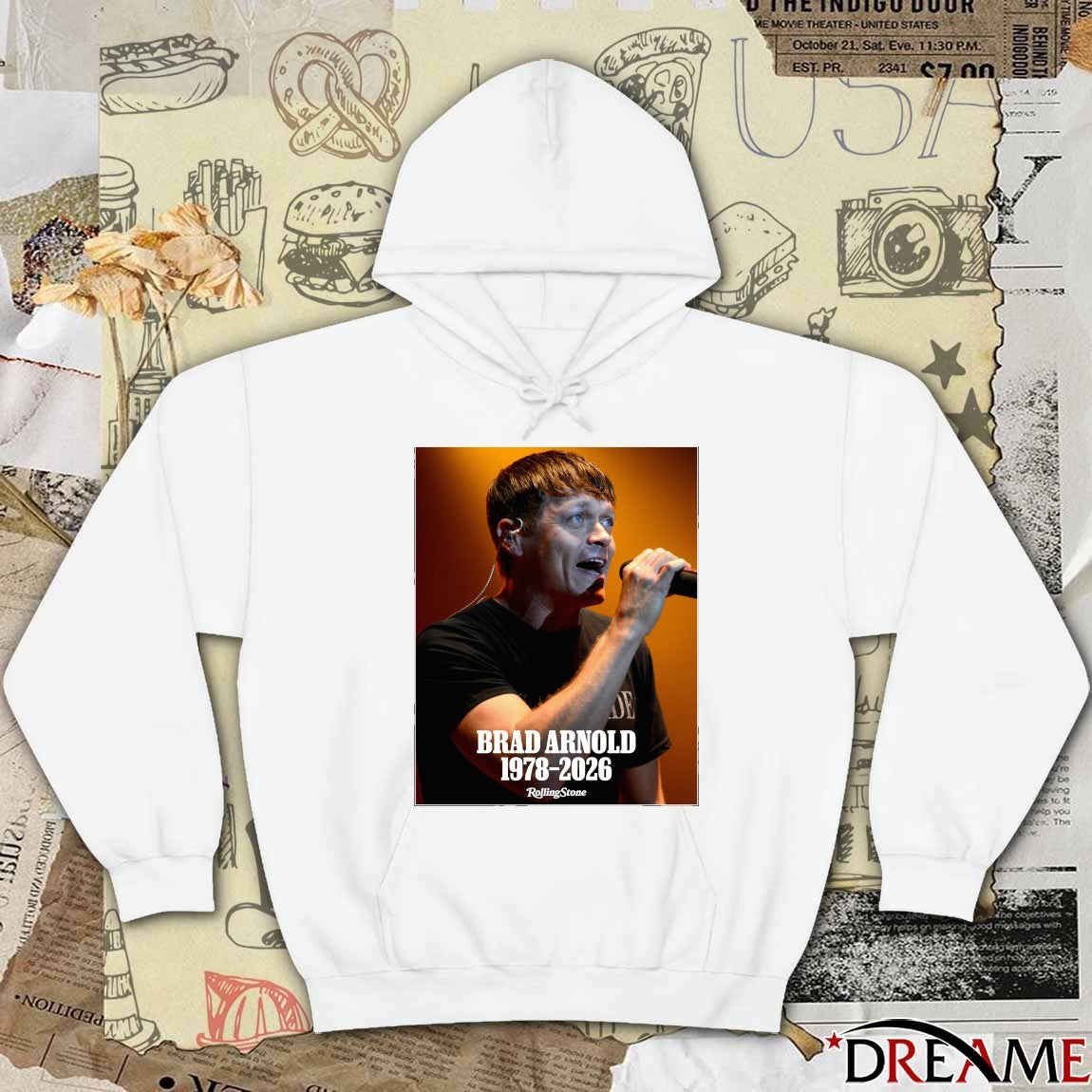 Rest In Peace Brad Arnold 3 Doors Down 1978-2026 Rolling Stone Poster t-shirt