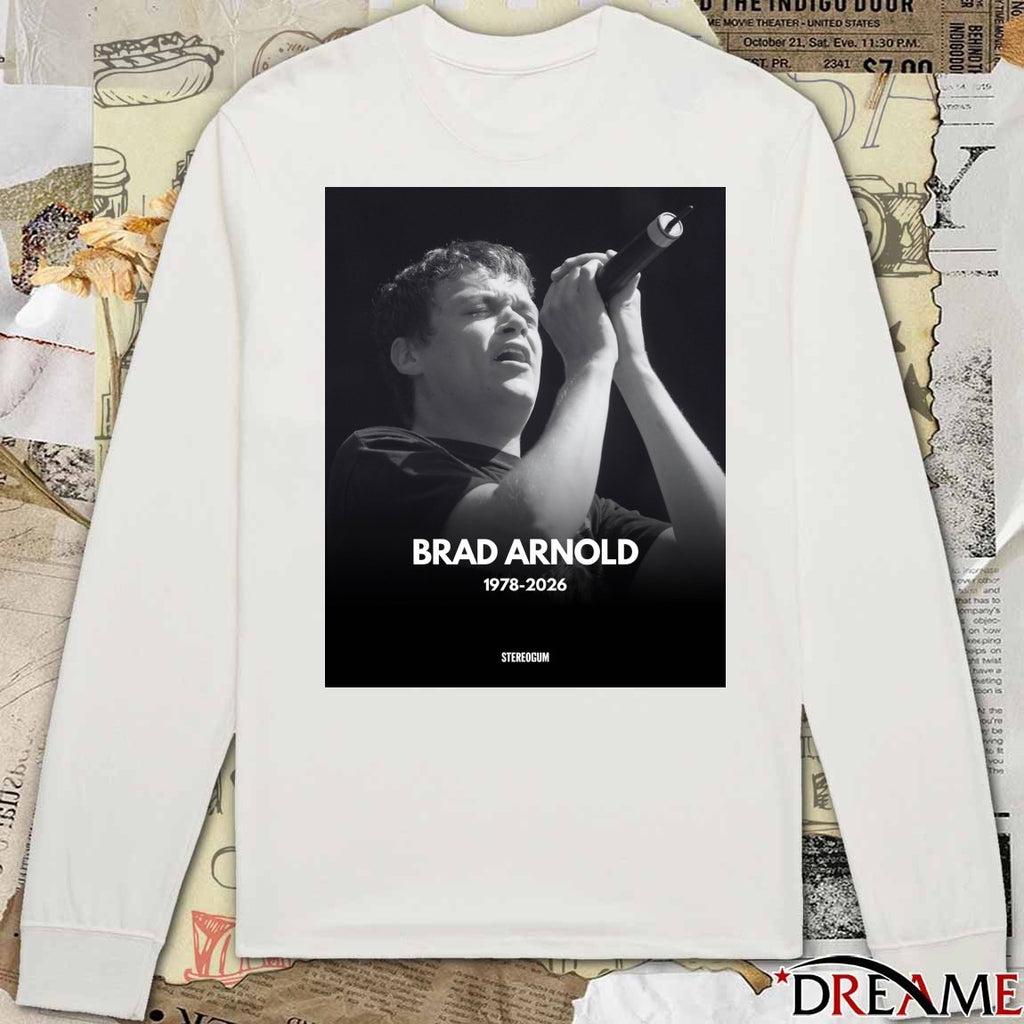 Rest In Peace Brad Arnold Founding Frontman Of 3 Doors Down Has Died 1978-2026 Poster t-shirt