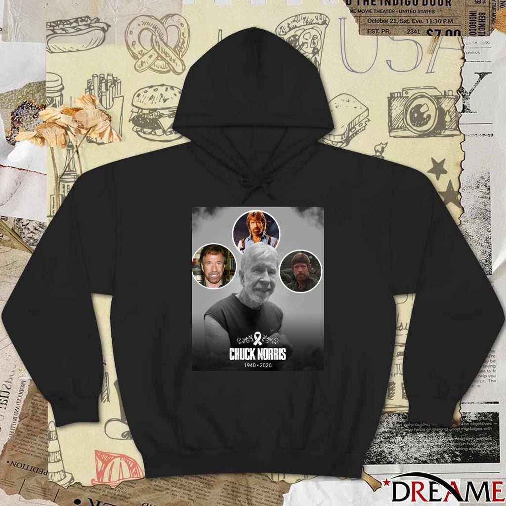 Rest In Peace Chuck Norris 1940 – 2026 Cartoons On The Moon Poster t-shirt