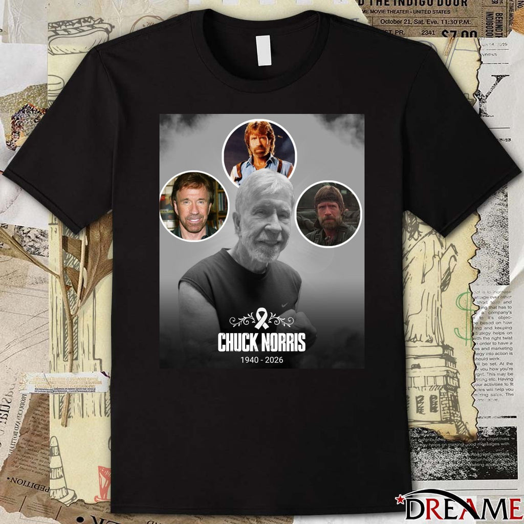 Rest In Peace Chuck Norris 1940 – 2026 Cartoons On The Moon Poster t-shirt