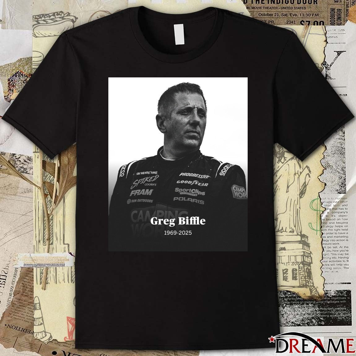 Rest In Peace Former NASCAR Greg Biffle 1969 – 2025 Poster t-shirt