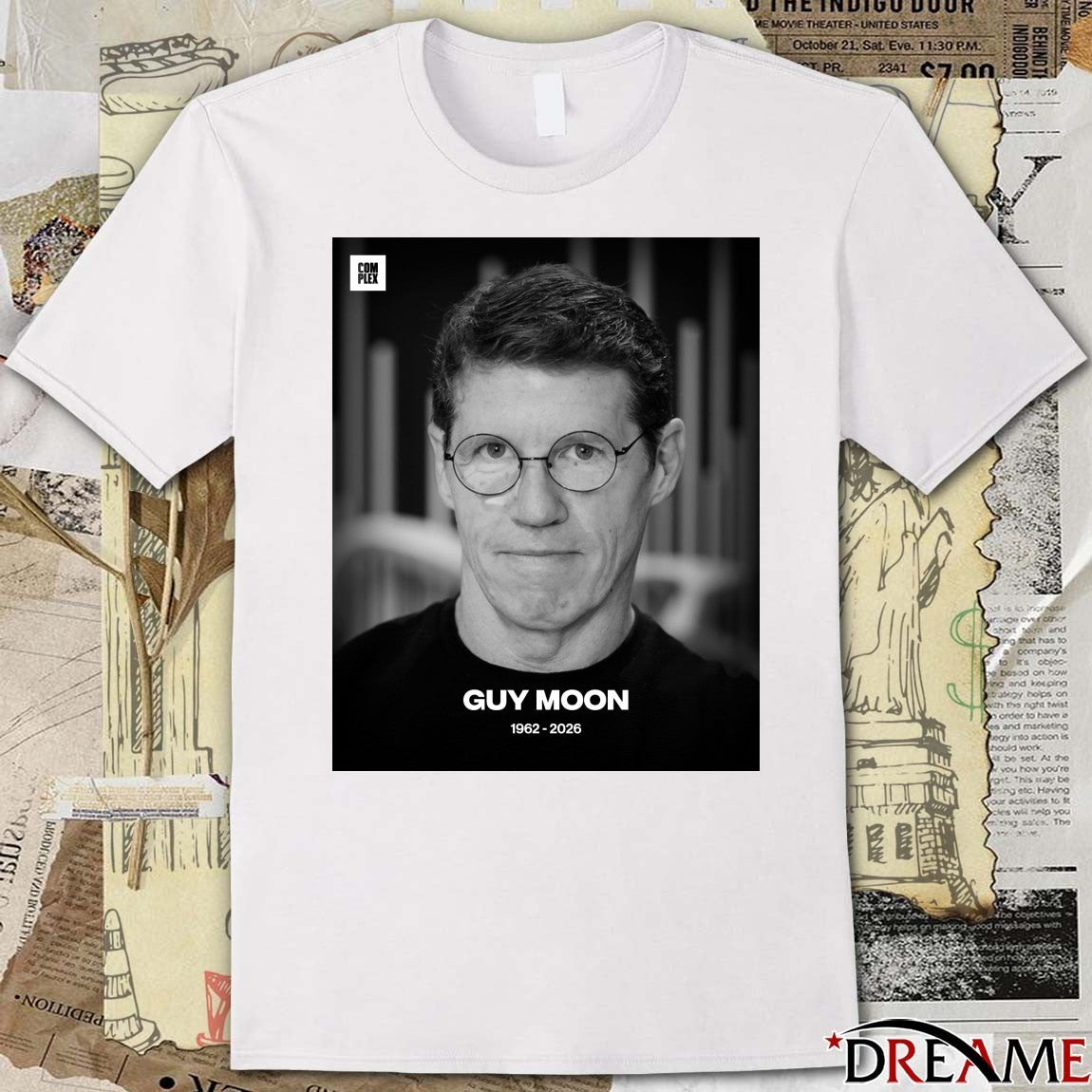 Rest In Peace Guy Moon 1962 – 2026 Complex Poster t-shirt