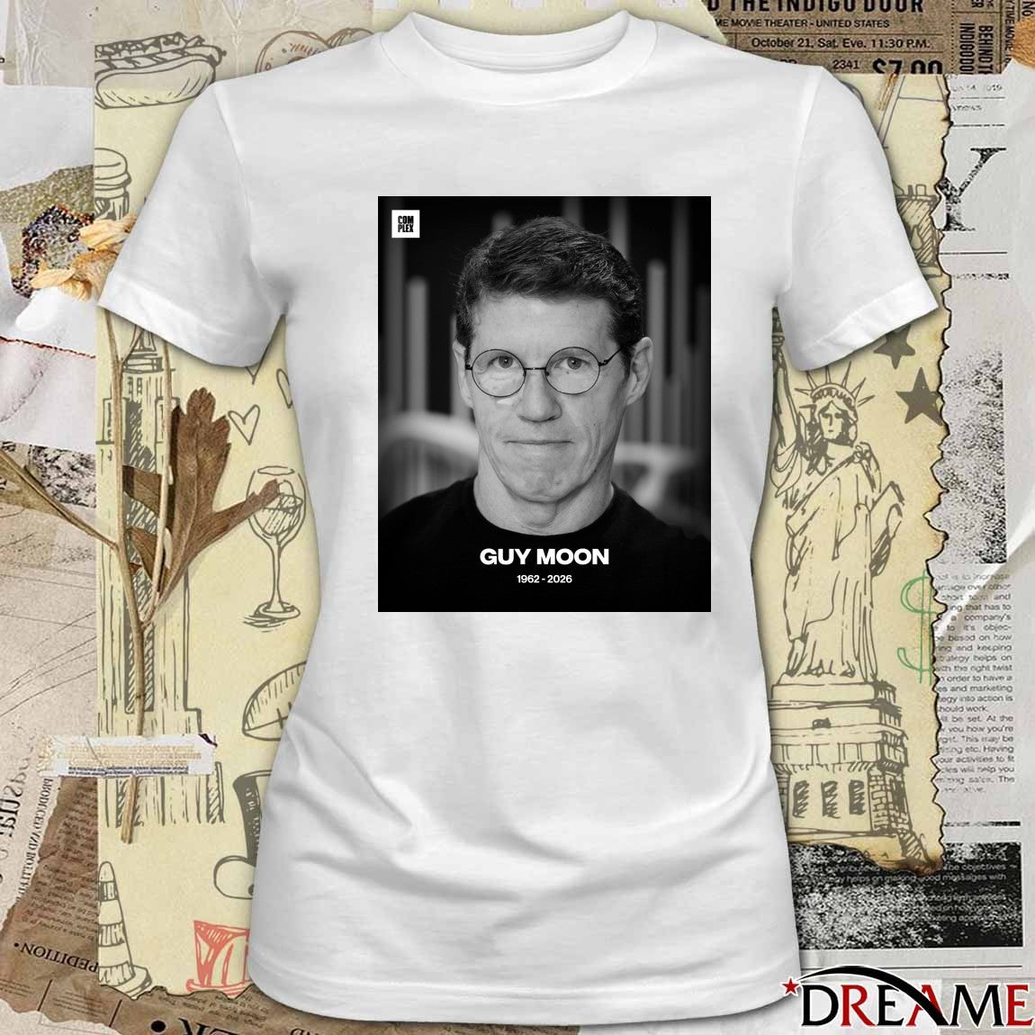Rest In Peace Guy Moon 1962 – 2026 Complex Poster t-shirt
