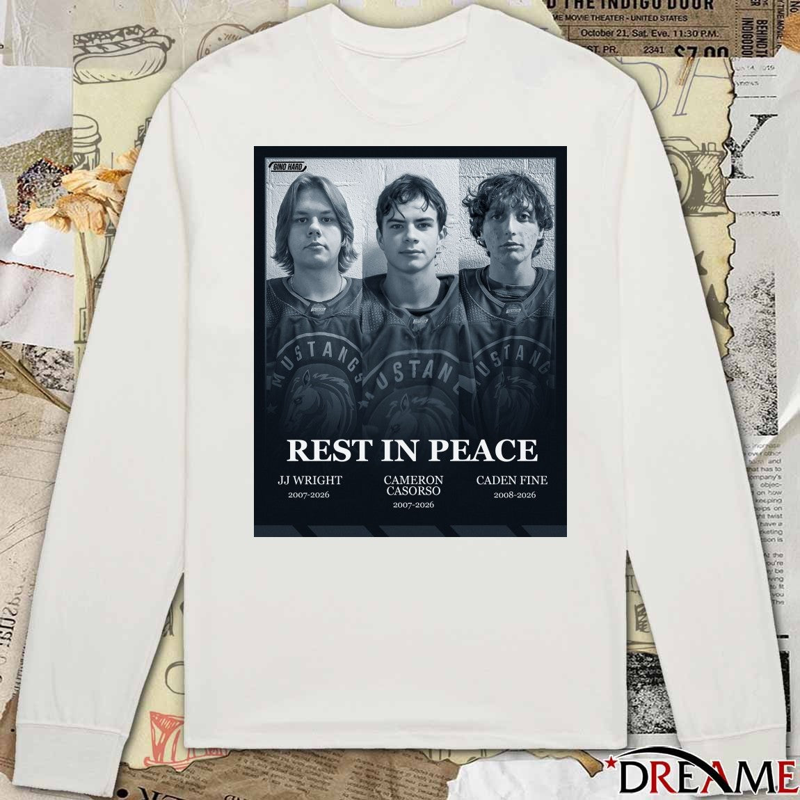 Rest In Peace JJ Wright, Cameron Casorso and Caden Fine Southern Alberta Mustangs Poster t-shirt