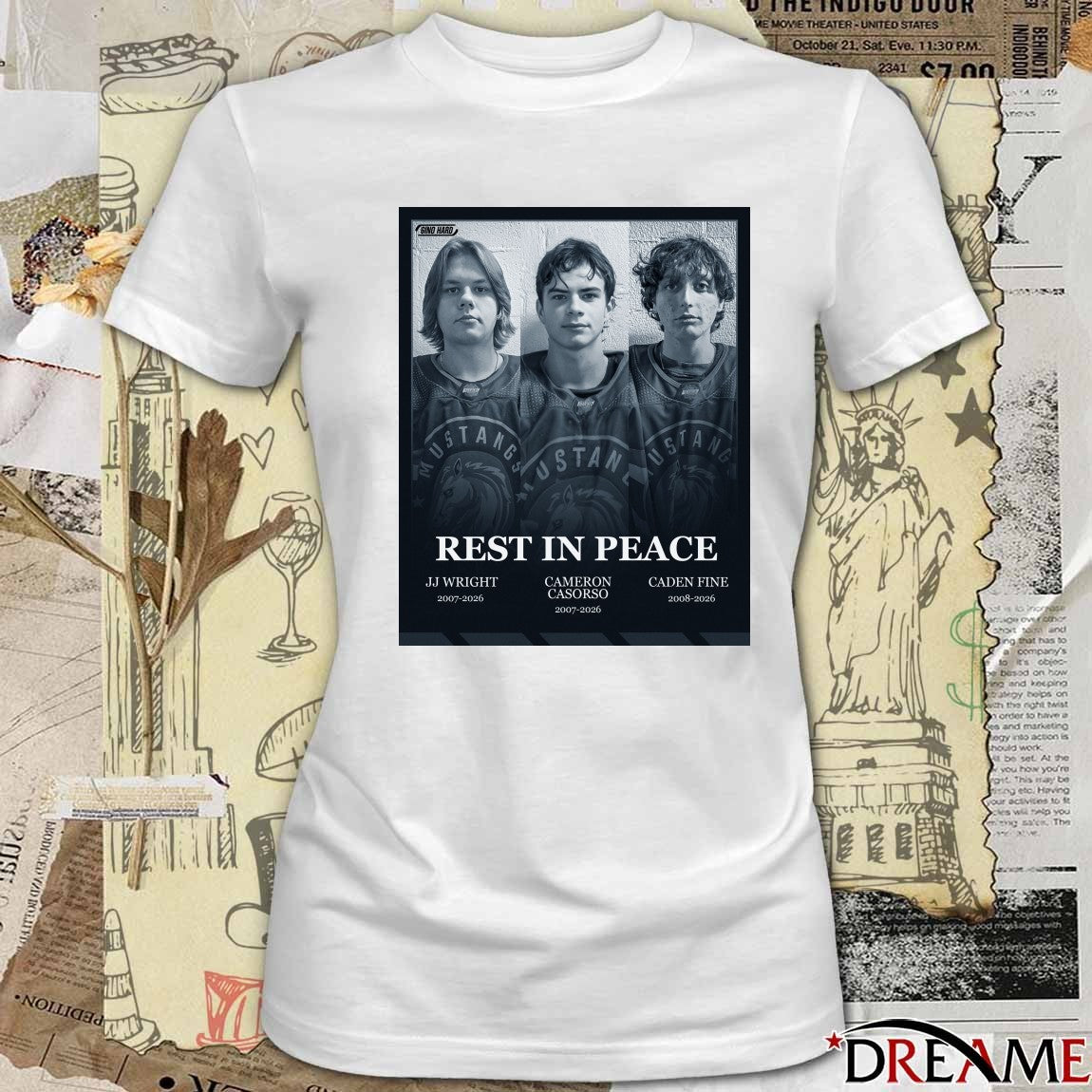 Rest In Peace JJ Wright, Cameron Casorso and Caden Fine Southern Alberta Mustangs Poster t-shirt