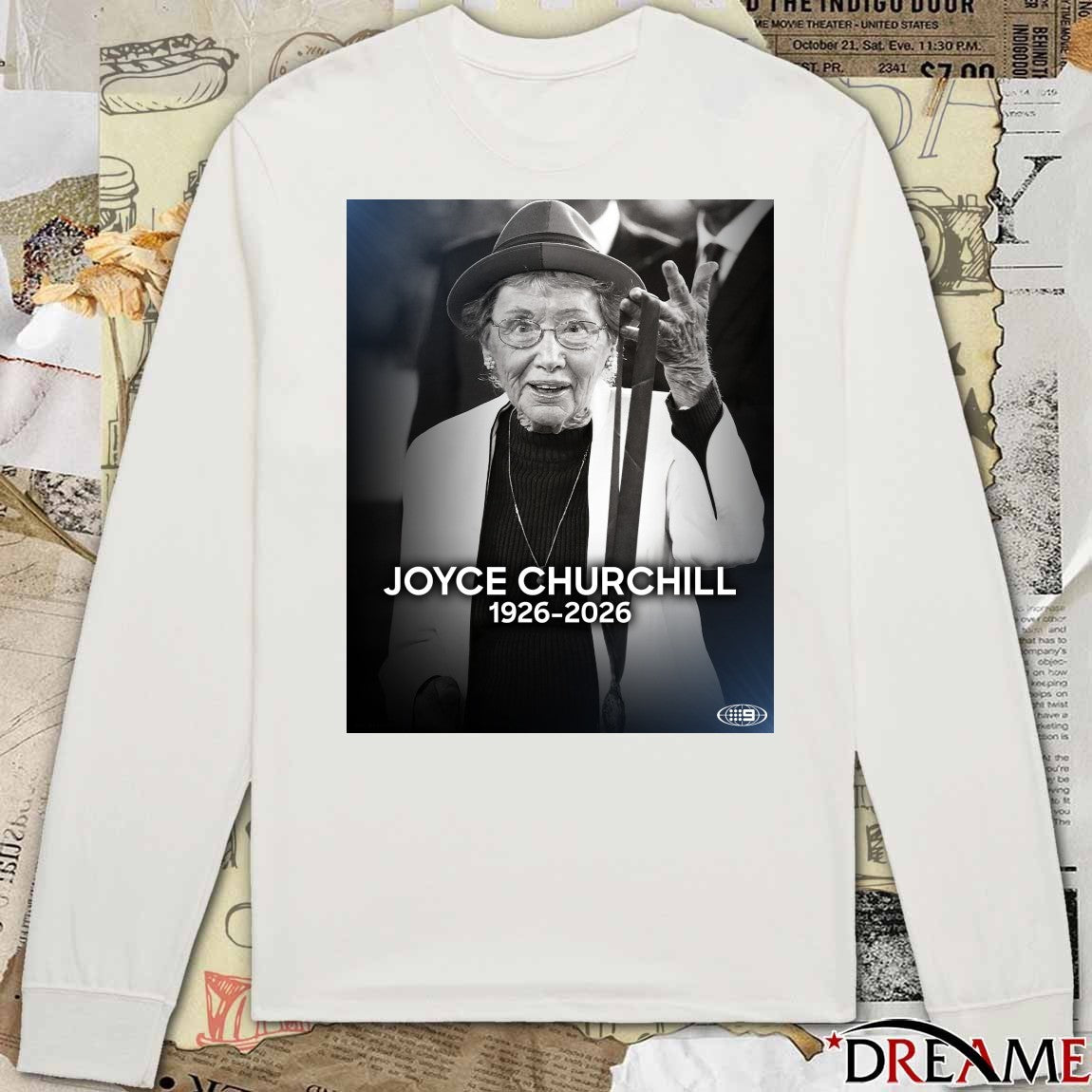 Rest In Peace Joyce Churchill 1926 – 2026 NRL on Nine Poster t-shirt
