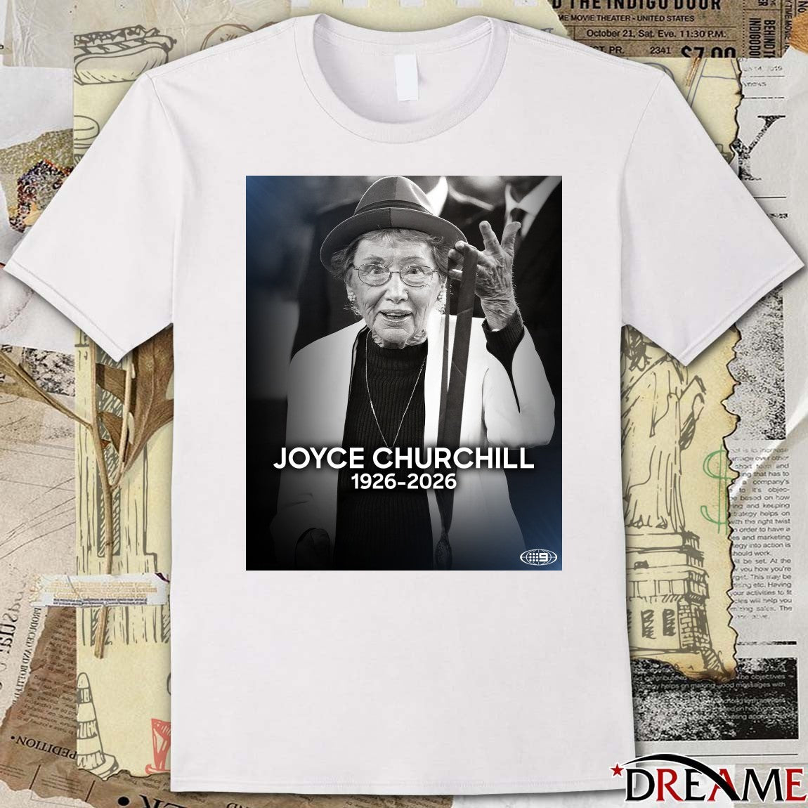 Rest In Peace Joyce Churchill 1926 – 2026 NRL on Nine Poster t-shirt