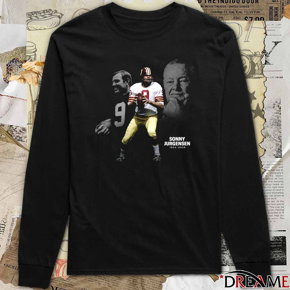 Rest In Peace Legendary Sonny Jurgensen Washington Commanders 1934 – 2026 t-shirt