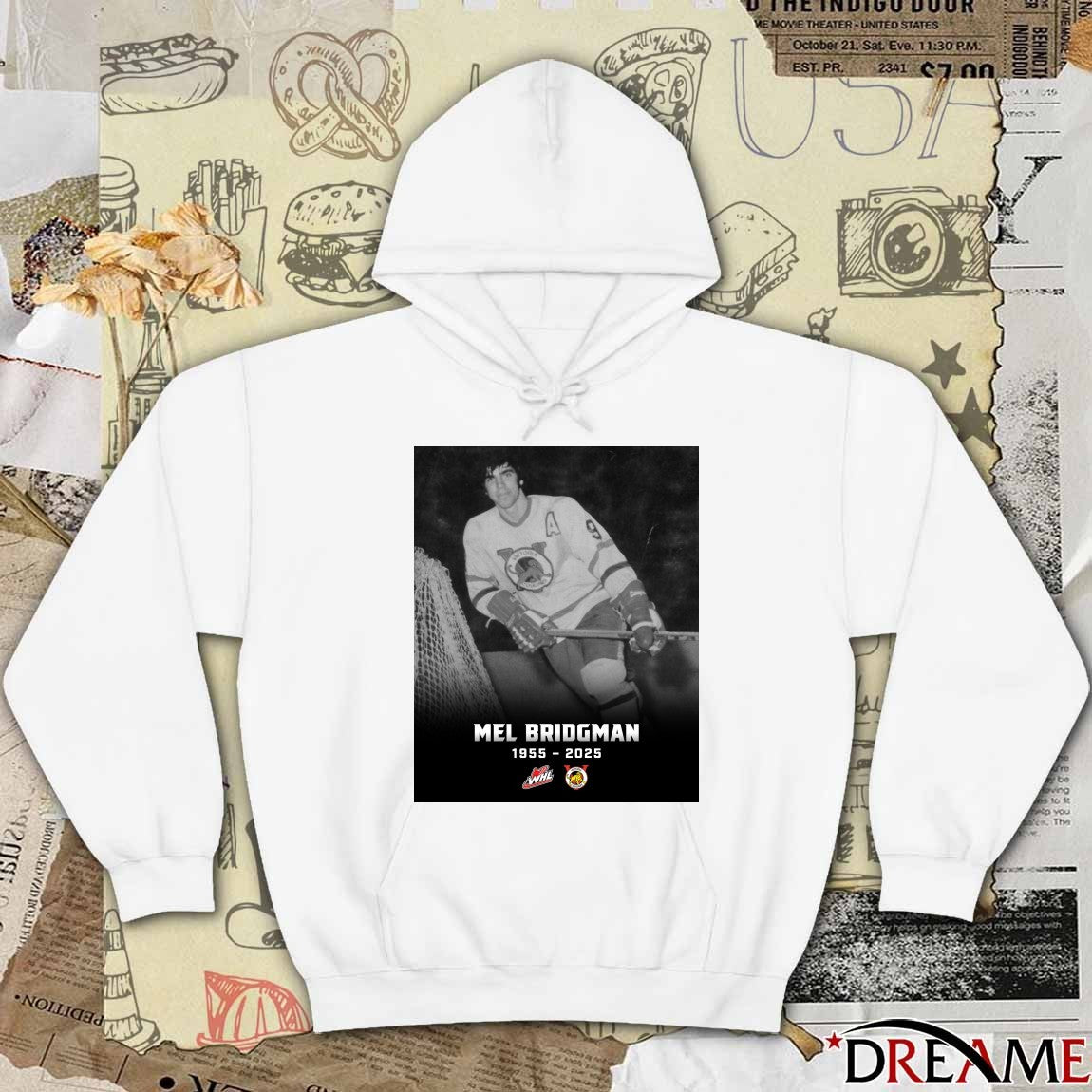 Rest In Peace Mel Bridgman 1955 – 2025 Western Hockey League Poster t-shirt