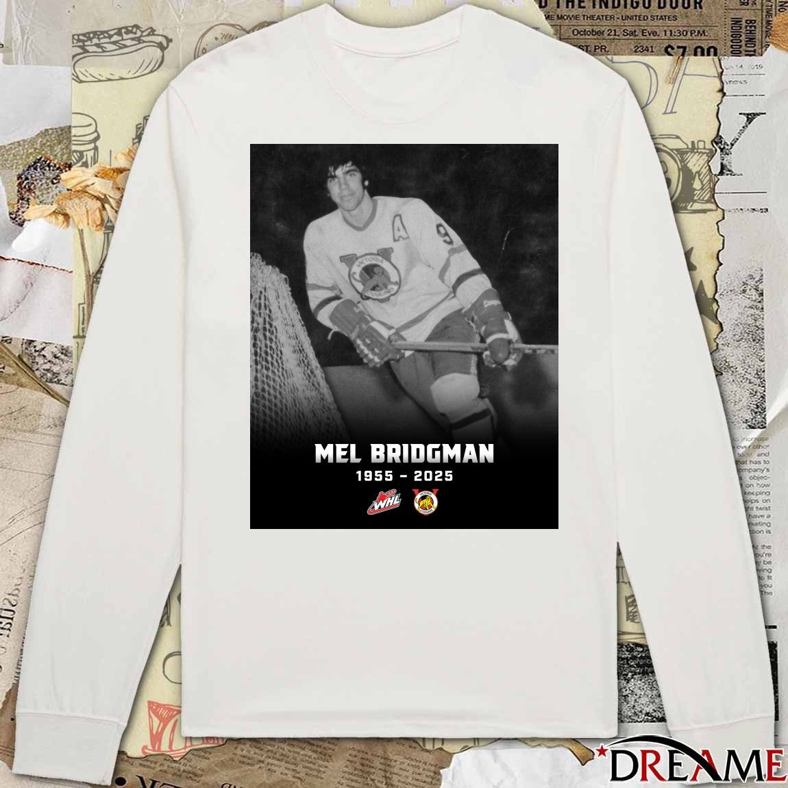 Rest In Peace Mel Bridgman 1955 – 2025 Western Hockey League Poster t-shirt