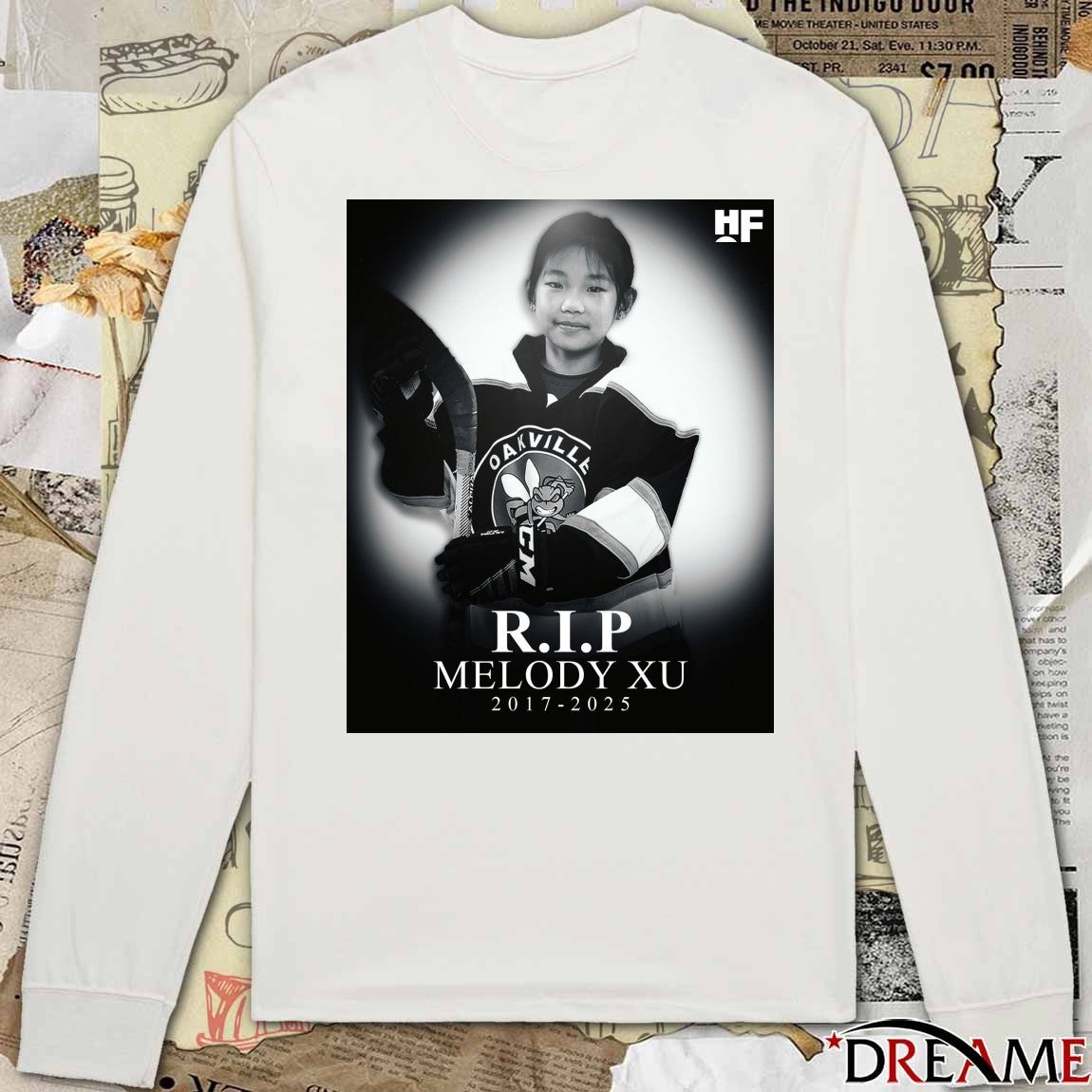 Rest In Peace Melody XU 2017 – 2025 Hockey Forever Poster t-shirt