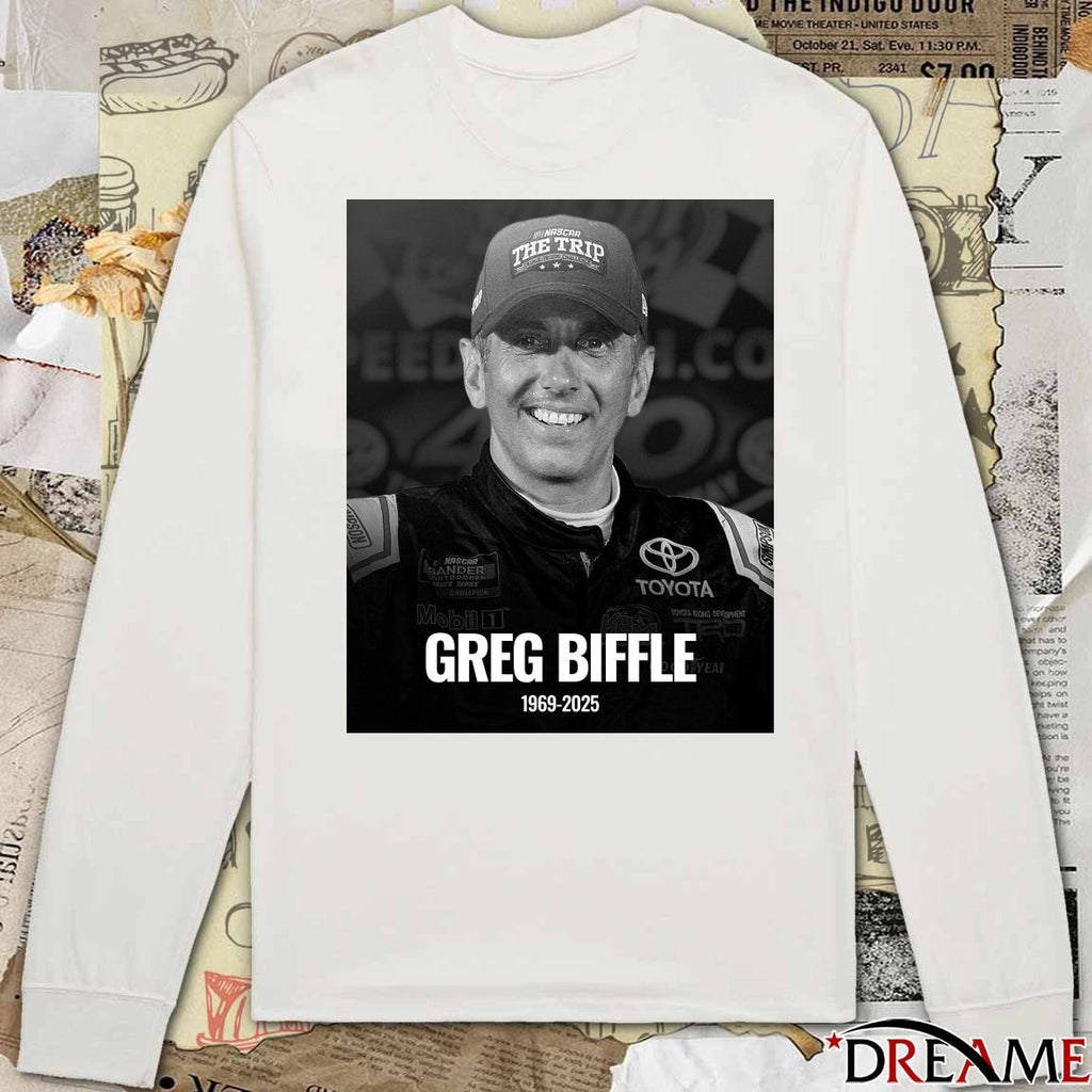 Rest In Peace NASCAR Greg Biffle 1969 – 2025 Motorsport Poster t-shirt