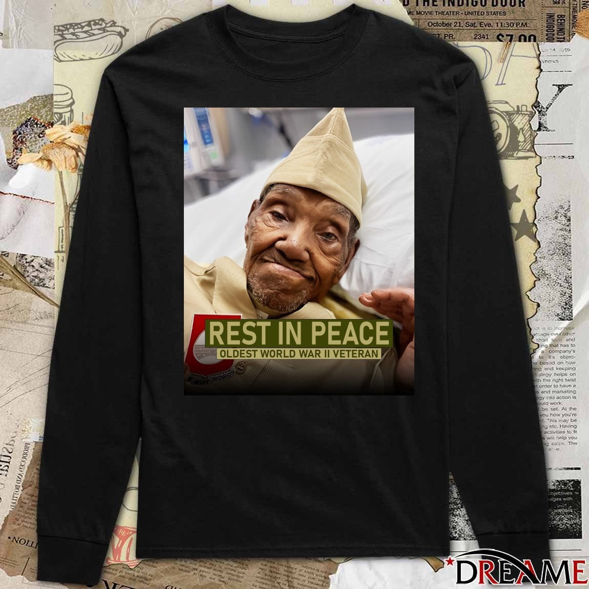 Rest In Peace Oldest World War II Veteran Free Liam Ramos t-shirt