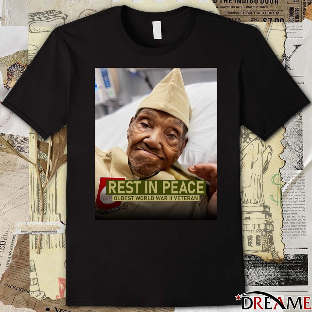 Rest In Peace Oldest World War II Veteran Free Liam Ramos t-shirt