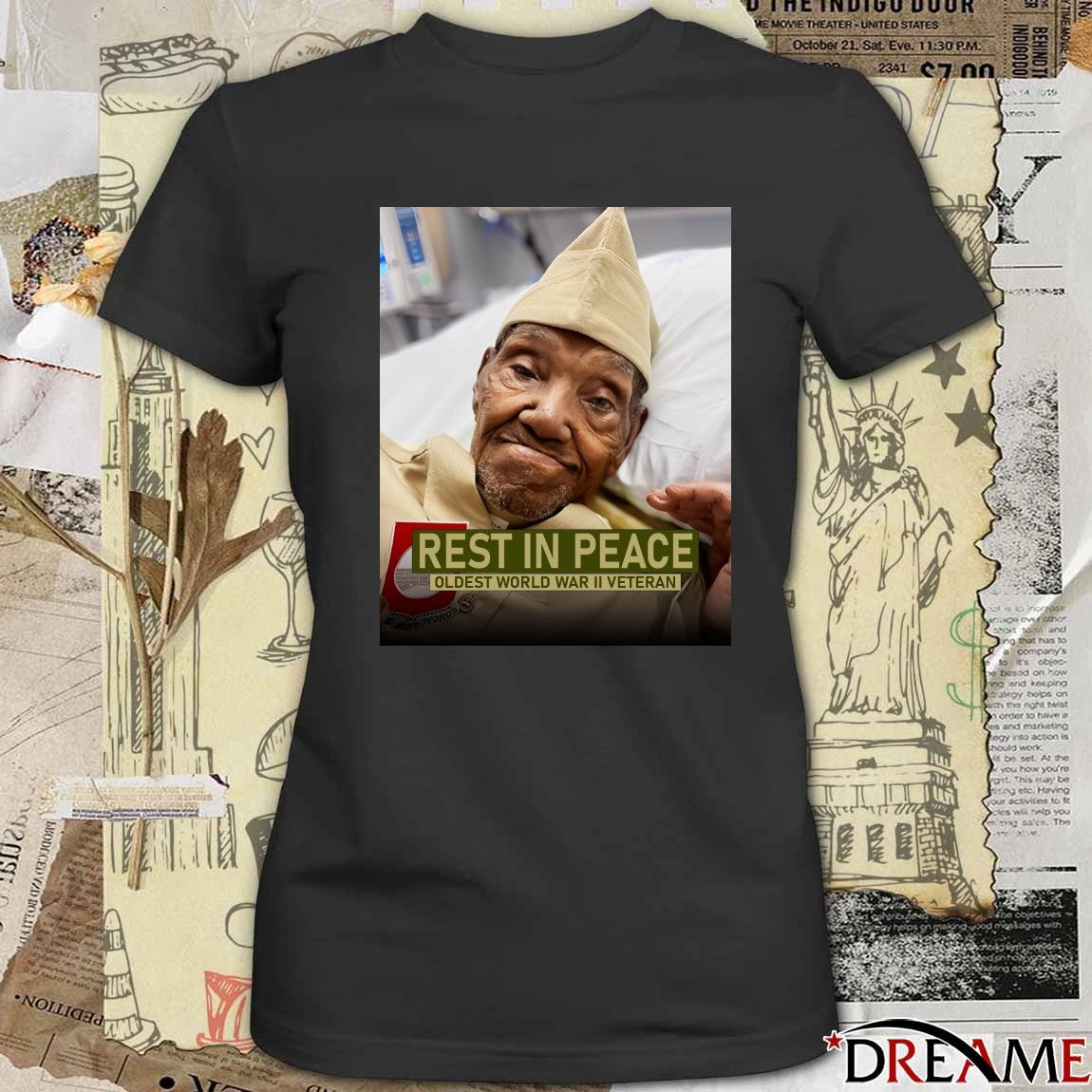 Rest In Peace Oldest World War II Veteran Free Liam Ramos t-shirt